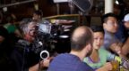 Teleprompter-Setup vor der Kamera, produziert für Livestream Greenscreen Studio München